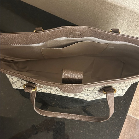 Designer Inspired Monogram Neutral Tote - Picture 4 of 4